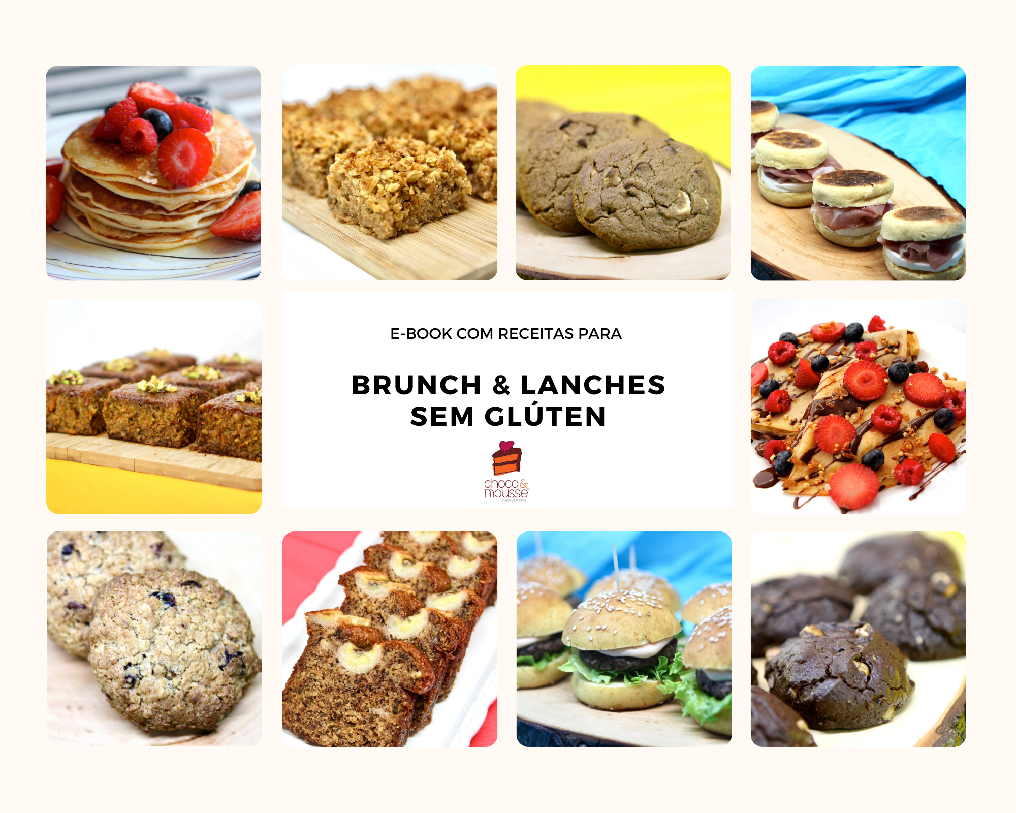 E-Book com Receitas Para Brunch & Lanches Sem Glúten
